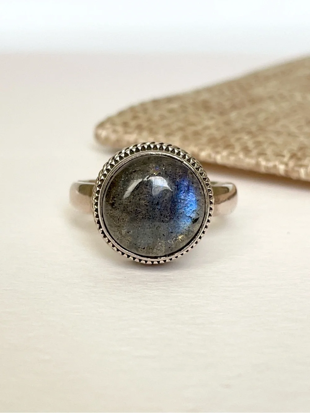 925 Sterling Silver Labradorite Ring Us: 9.5/10